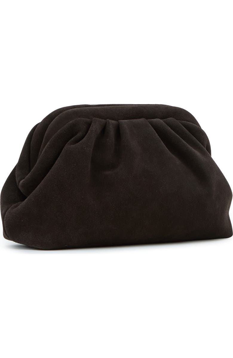 Reiss Mia Suede Frame Clutch, Main, color,