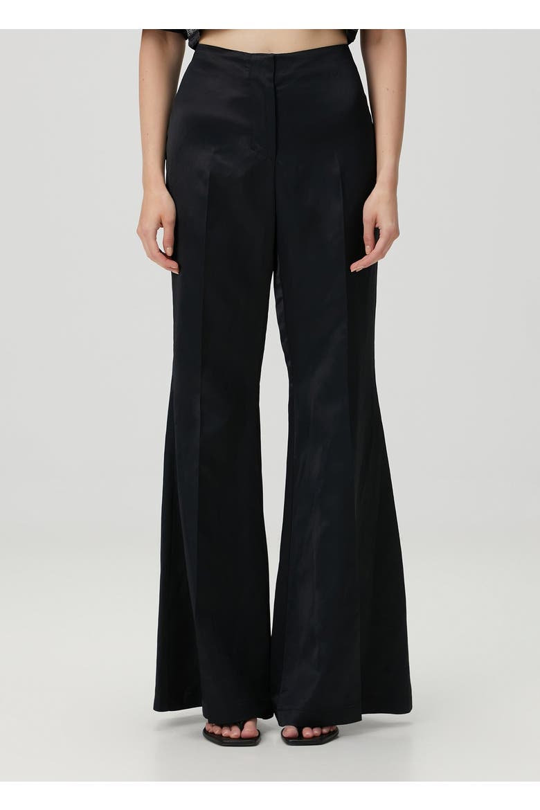 Shiny Woven Pant, Alternate, color, BLACK