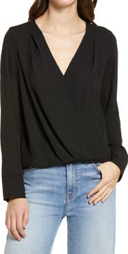 Halogen® Cross Front Blouse