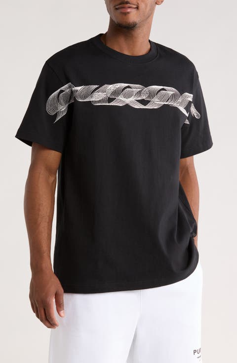 Blurred Lines Cotton Graphic T-Shirt