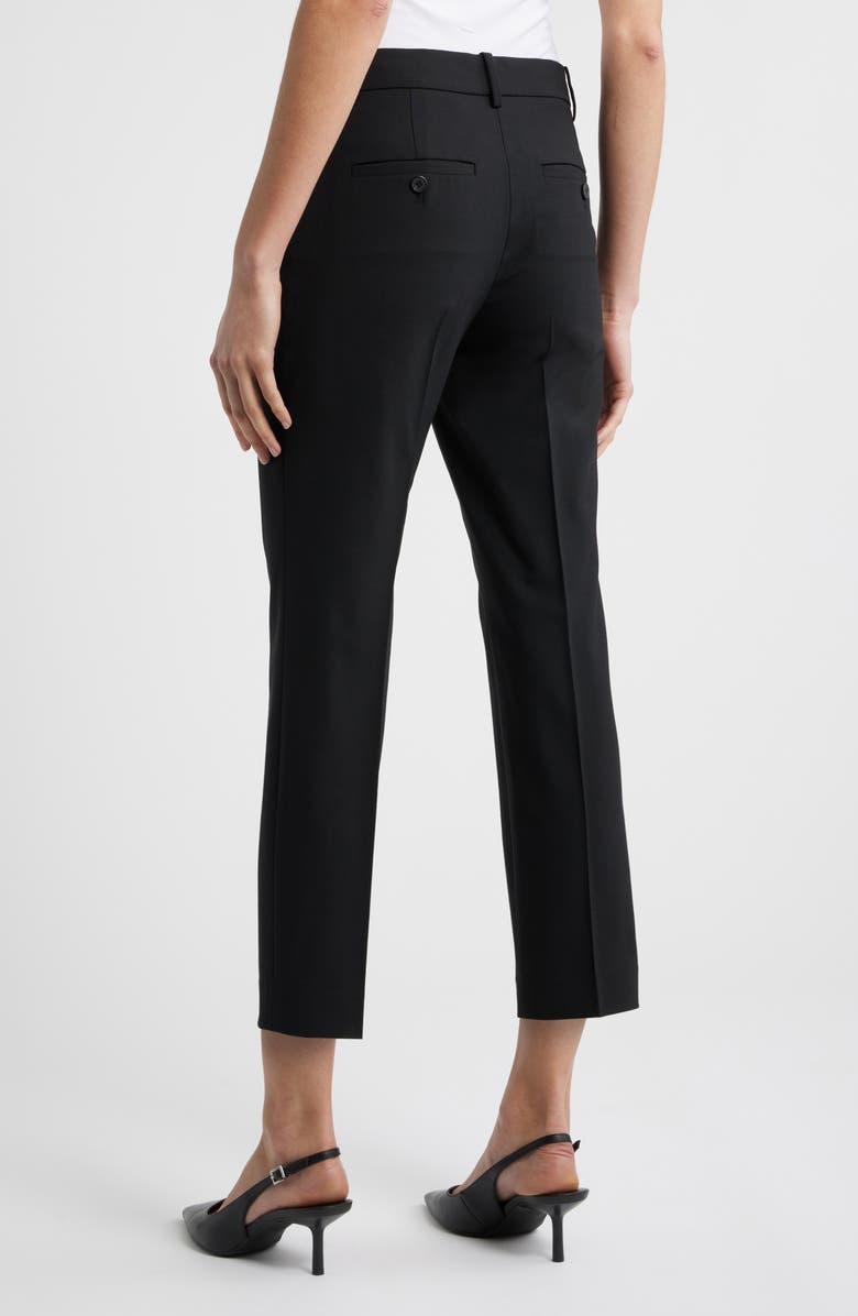 Theory Treeca Wool Blend Crop Pants, Alternate, color, Black