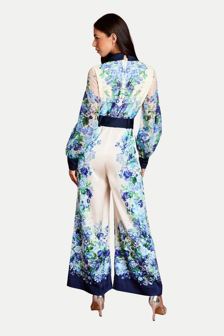 Long Sleeve Placement Print Jumpsuit, Alternate, color, Ivory
