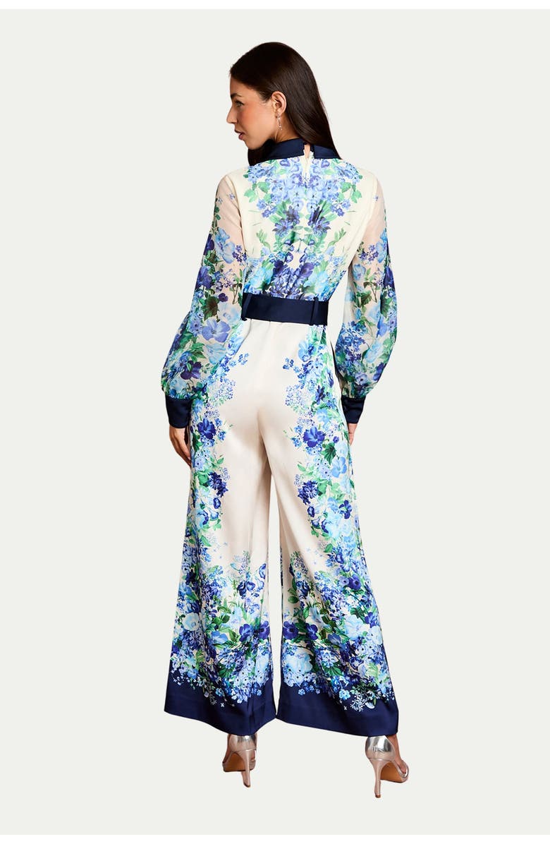 Coast Long Sleeve Placement Print Jumpsuit, Alternate, color, Ivory