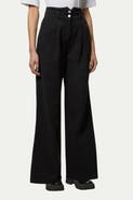 Karen Millen Petite Denim Wide Leg High Waisted Jeans