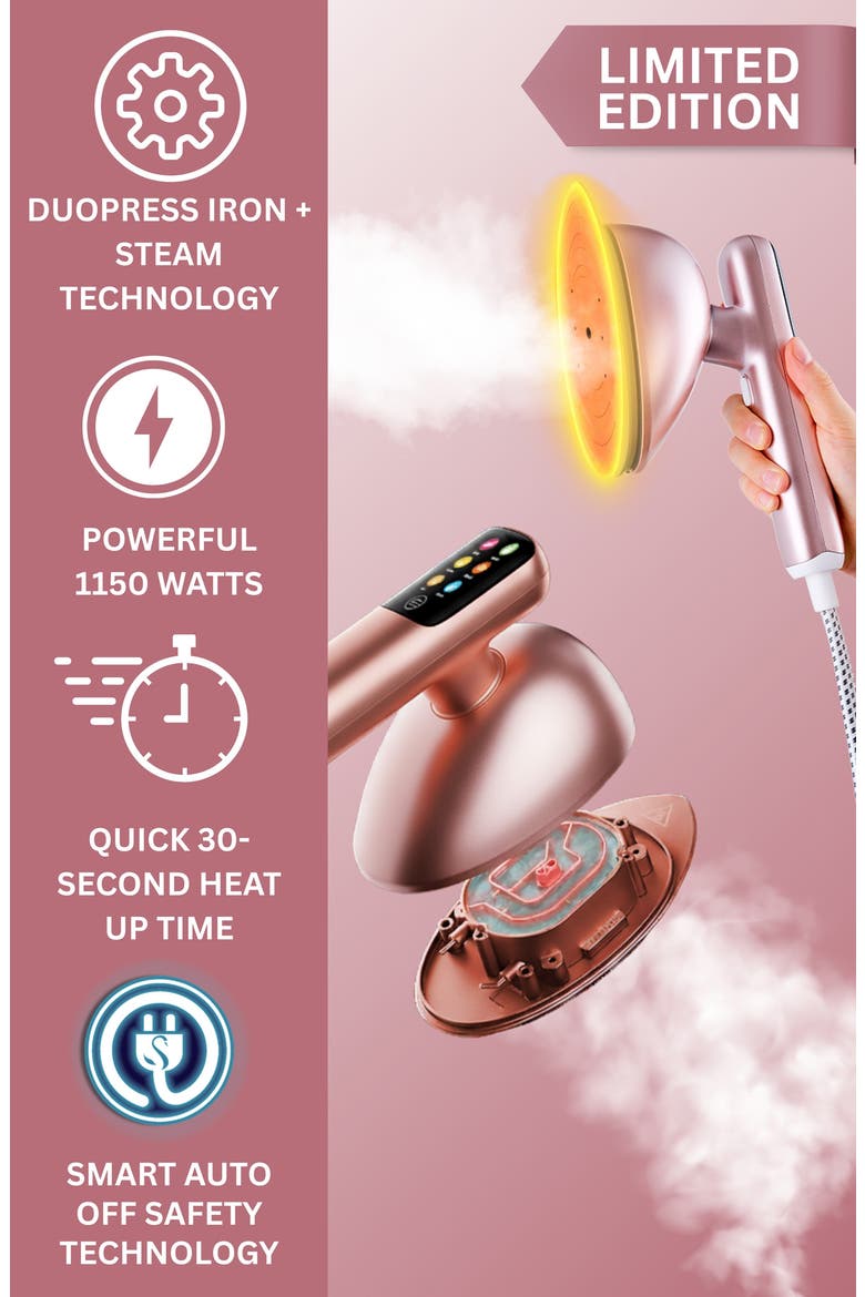 Deluxe DuoPress Steam Station, Alternate, color, ROSE GOLD