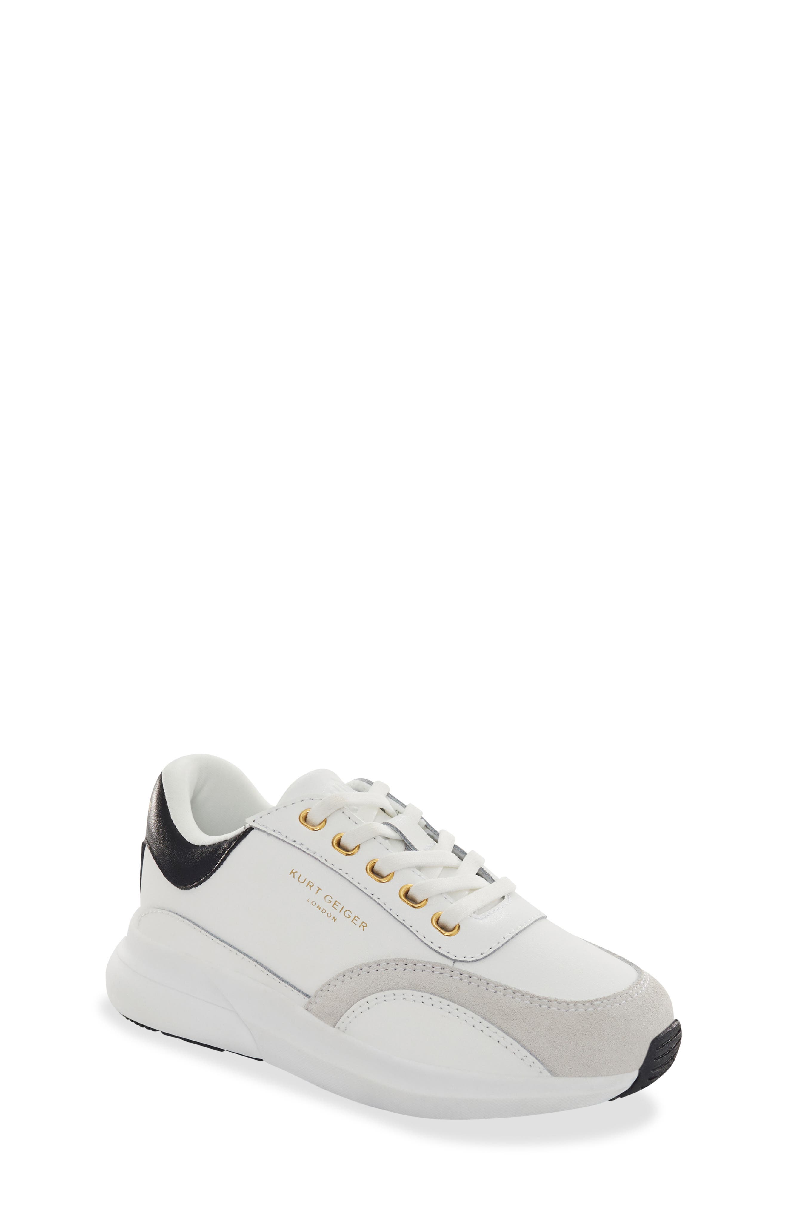 Kurt Geiger London Kids' Gaspar Sneaker, Main, color, White Black