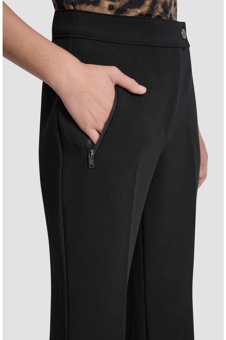 Double Weave Flare Pants, Alternate, color, BLACK