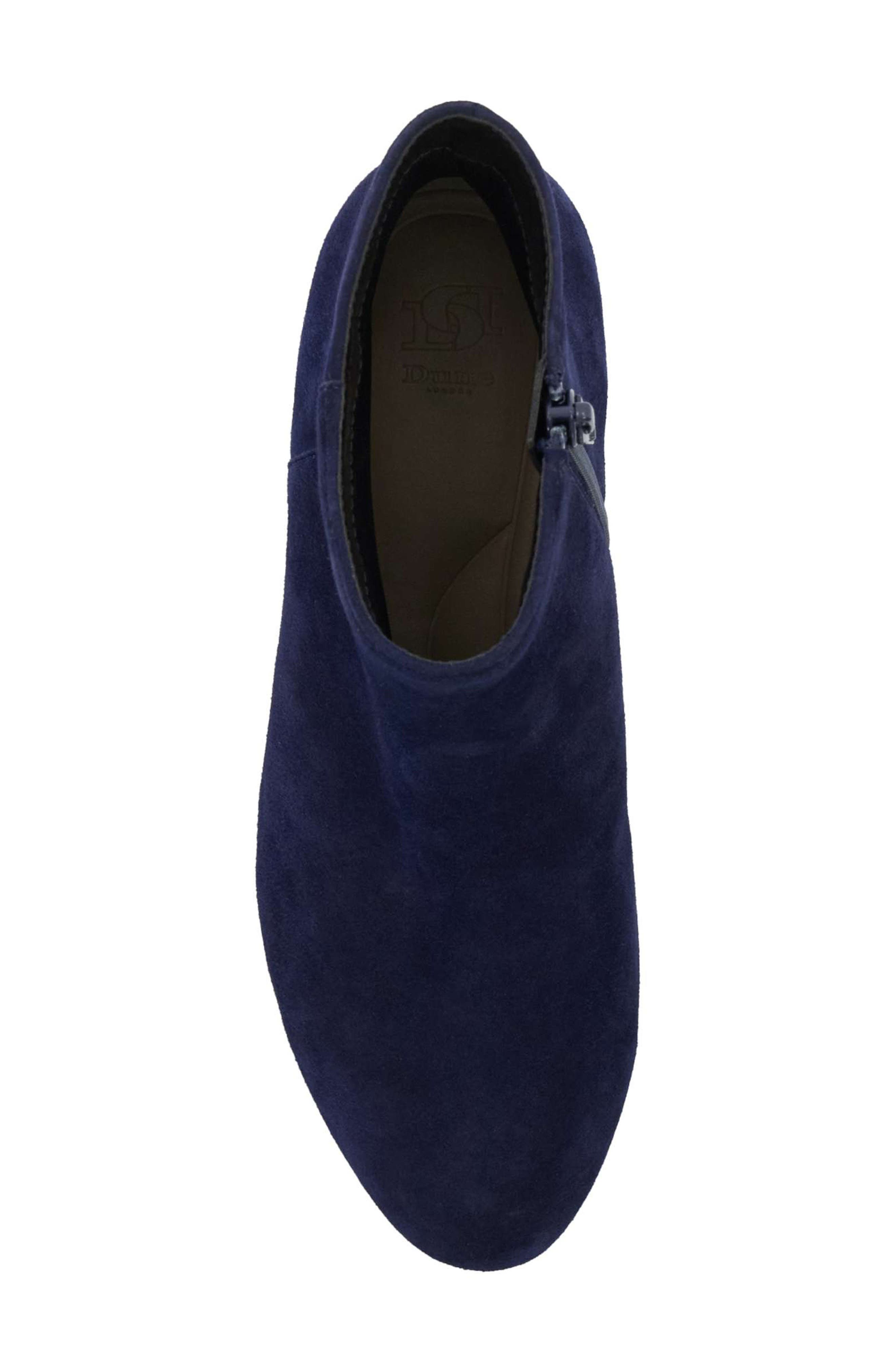 Dune London Pippie Ankle Bootie, Alternate, color, Dark-Blue-Suede