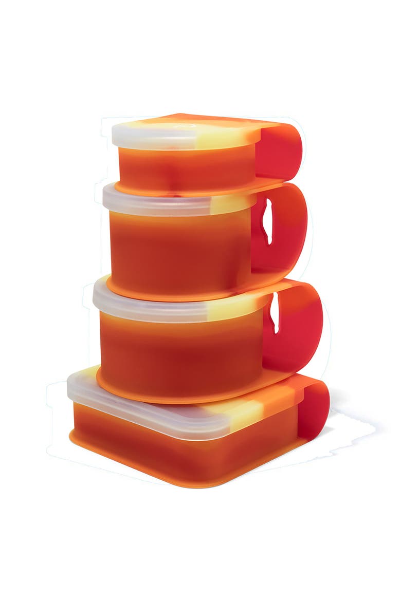 Go Go Bowls Set 4 Pk Marigold, Silicone Storage Food Containers, Main, color, Multicolored