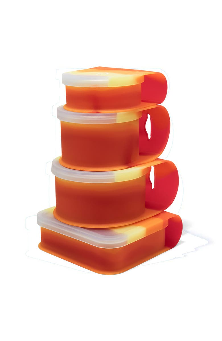 Silipint Go Go Bowls Set 4 Pk Marigold, Silicone Storage Food Containers, Main, color, Multicolored