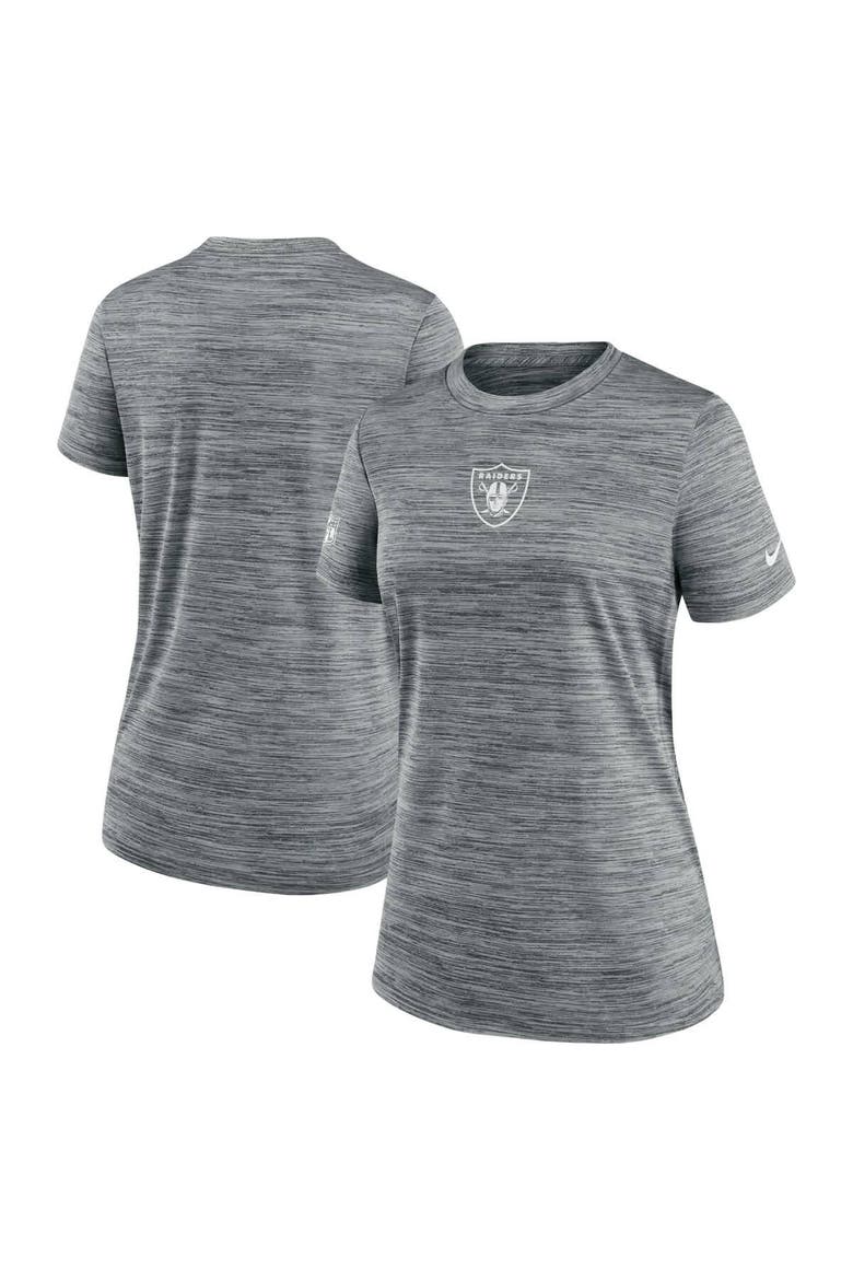 Women's Nike Gray Las Vegas Raiders Sideline Velocity Performance T-Shirt, Alternate, color, Gray