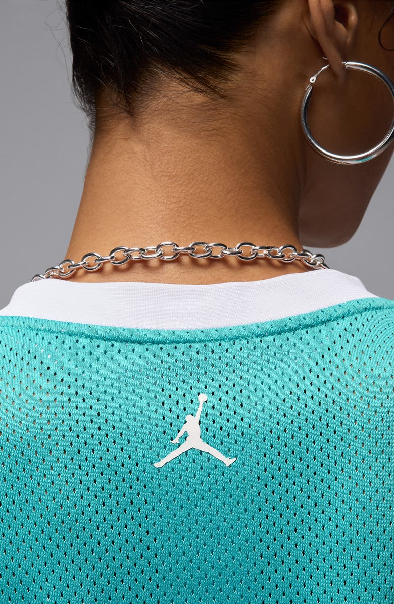 Jordan 40th Anniversary Mesh Tank Jersey, Alternate, color, Washed Teal/ White/ White