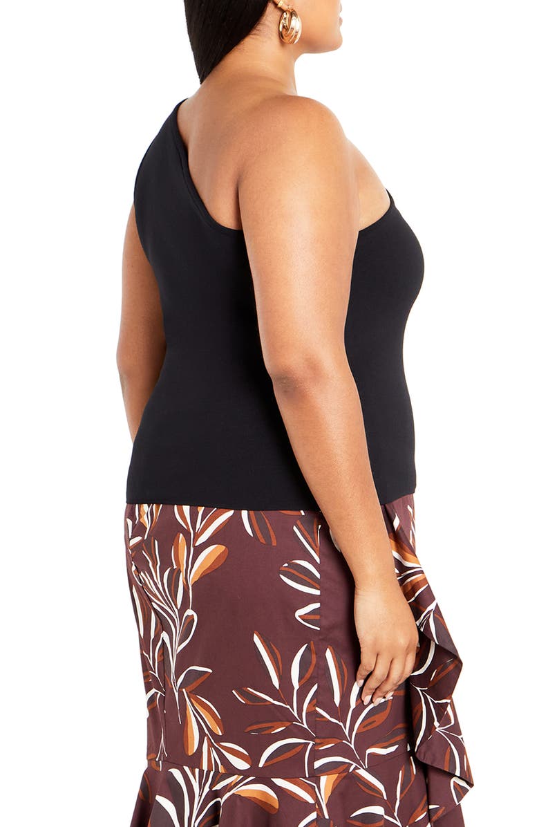 City Chic Louisa One-Shoulder Top, Alternate, color, 