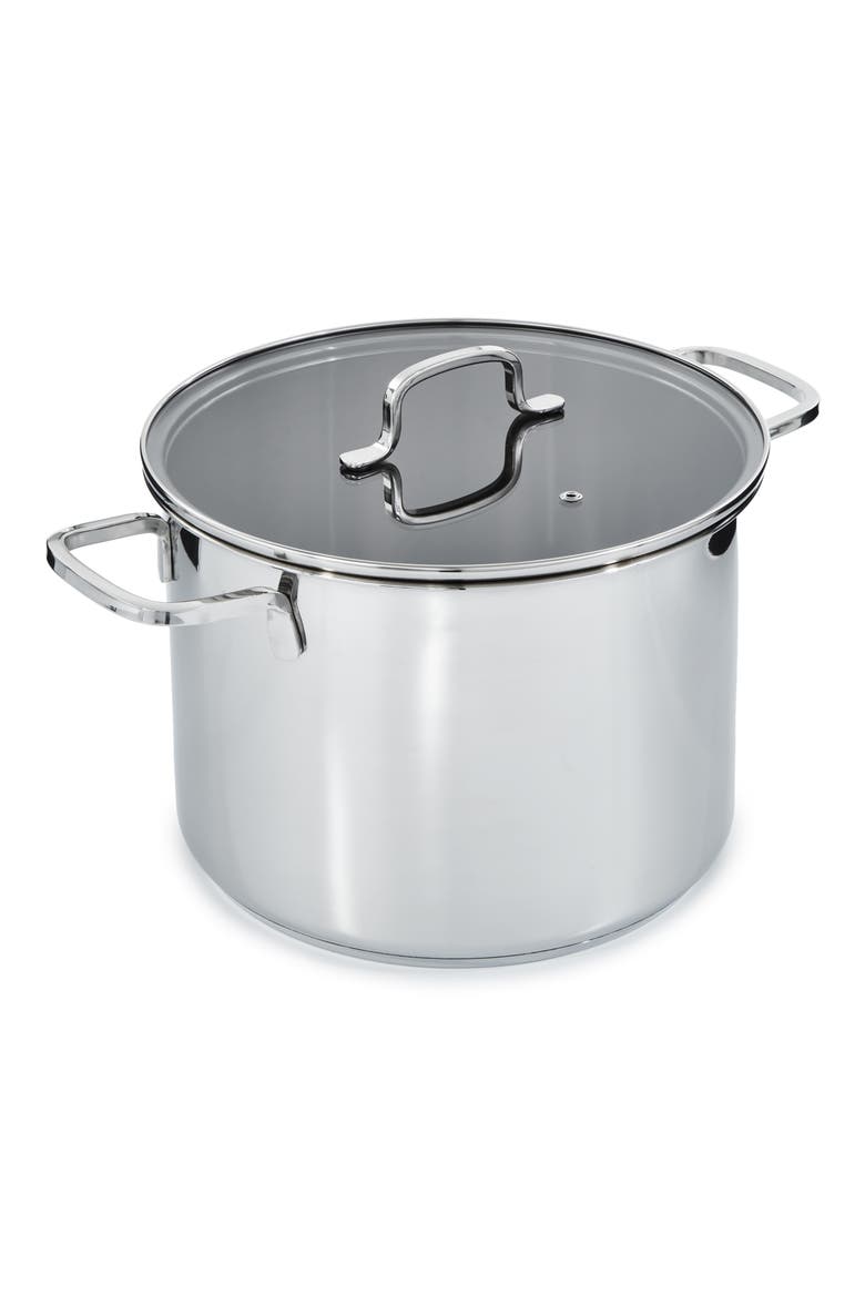 Dina Helix 10.6-Quart Stockpot, Alternate, color, SILVER