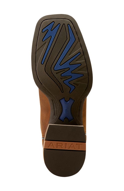 Ariat Ricochet Wide Square Toe Western Boot In Brown