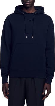 SANDRO Men's Organic Cotton Embroidered Hoodie