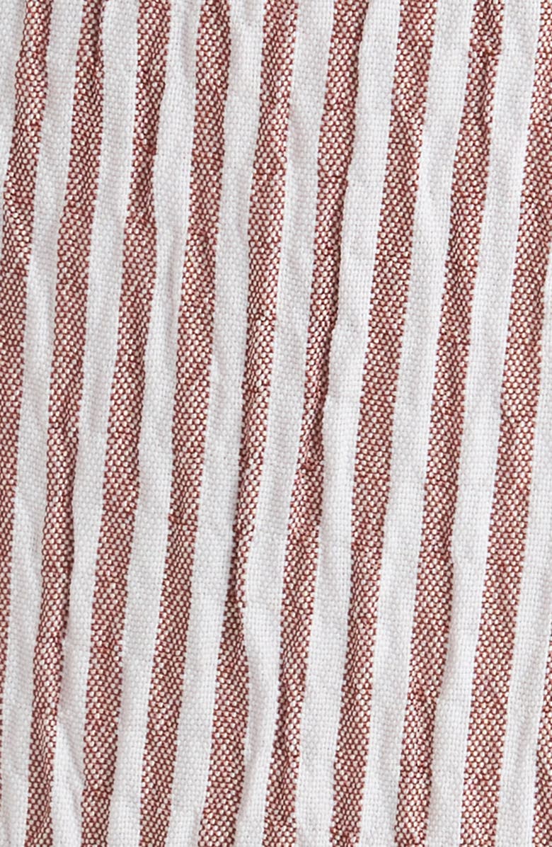 Bobeau Stripe Wide Leg Pants, Alternate, color, Cream/ Brandy Brown