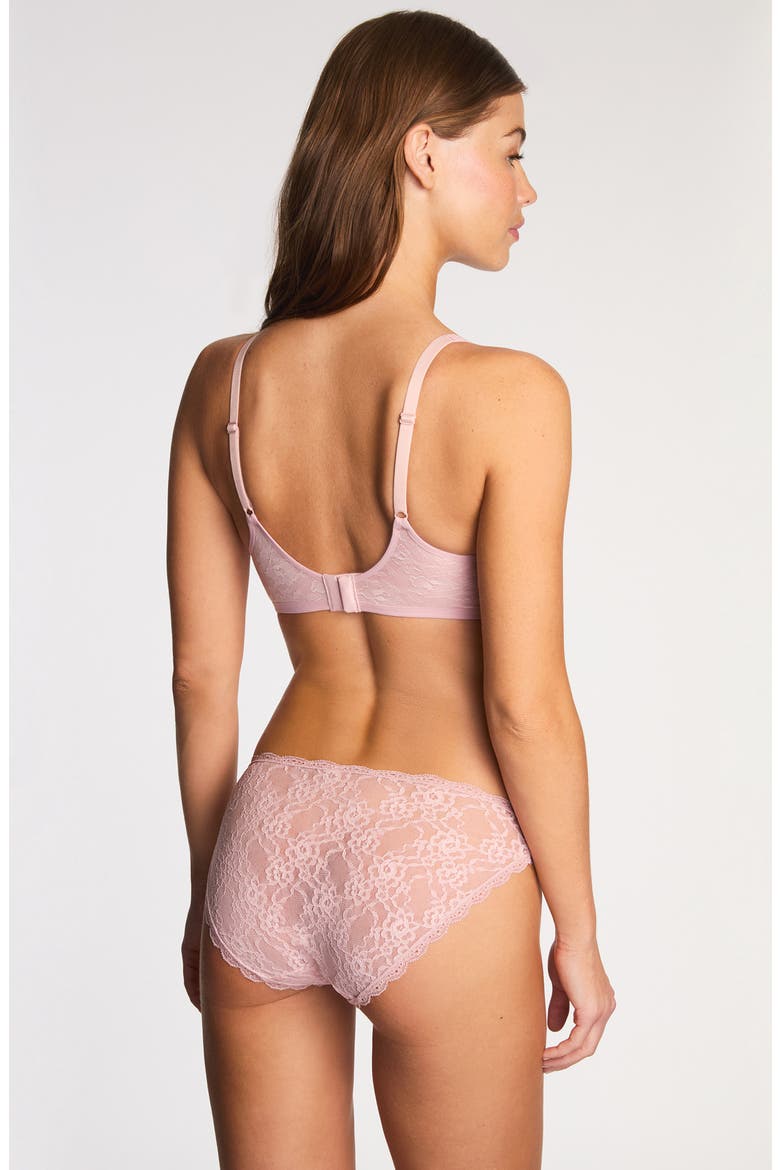 Effortlessly Lace Underwire Bra, Alternate, color, BLUSH PINK