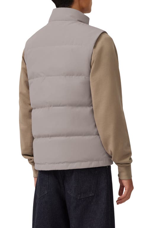 Canada Goose Mens Freestyle Padded Slim-fit Shell-down Gilet Limestone In Gray