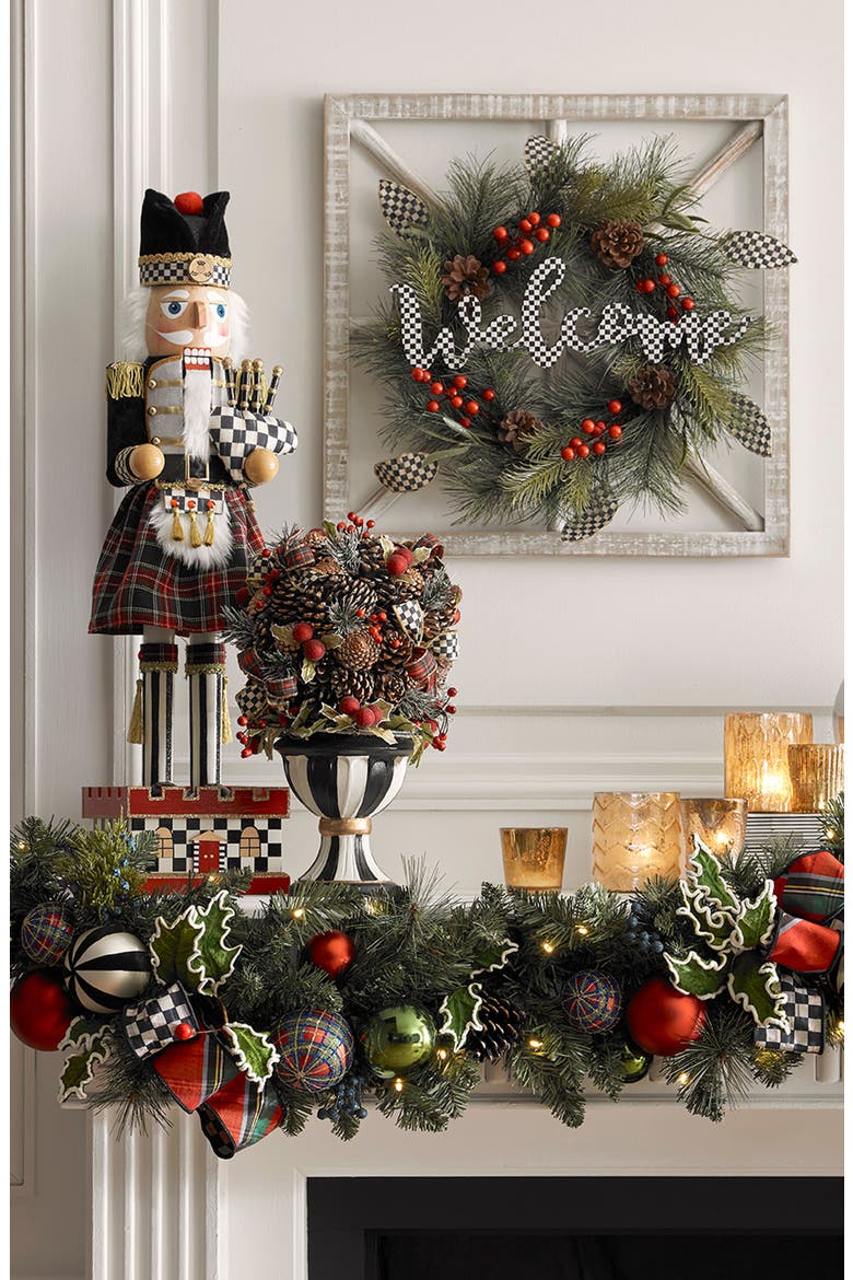 Tartastic Illuminated Christmas Garland, Alternate, color, GREEN