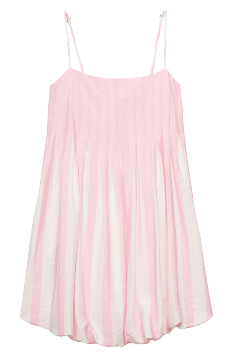 MANGO Pleated Shift Minidress, Main, color, Pastel Pink