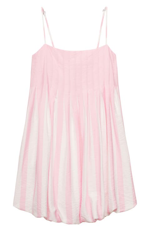 Pleated Shift Minidress