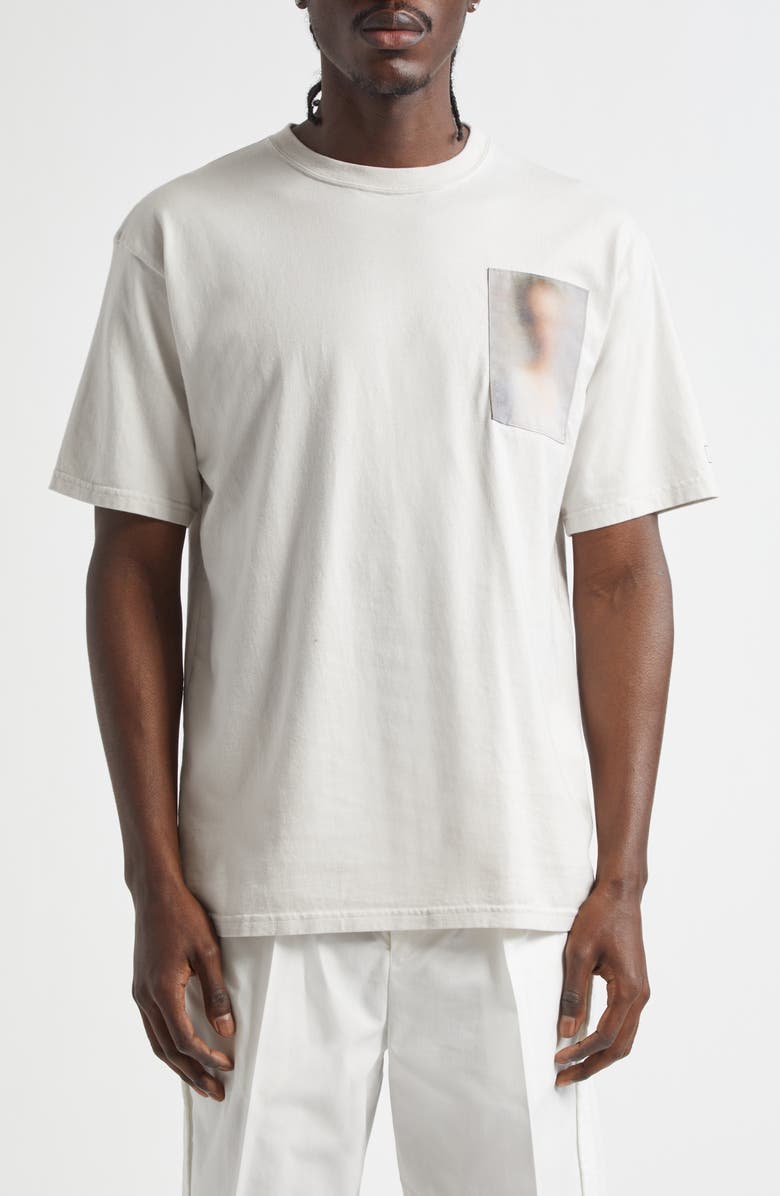 Undercover Robert Bosisio Patch T-Shirt, Main, color, Light Beige Gray