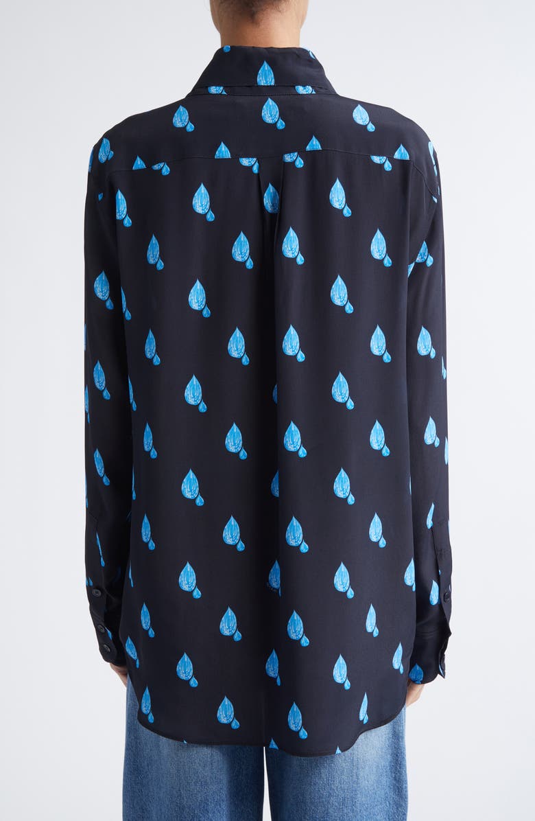 Marni Raindrop Print Button-Up Shirt, Alternate, color, Drn99 Black