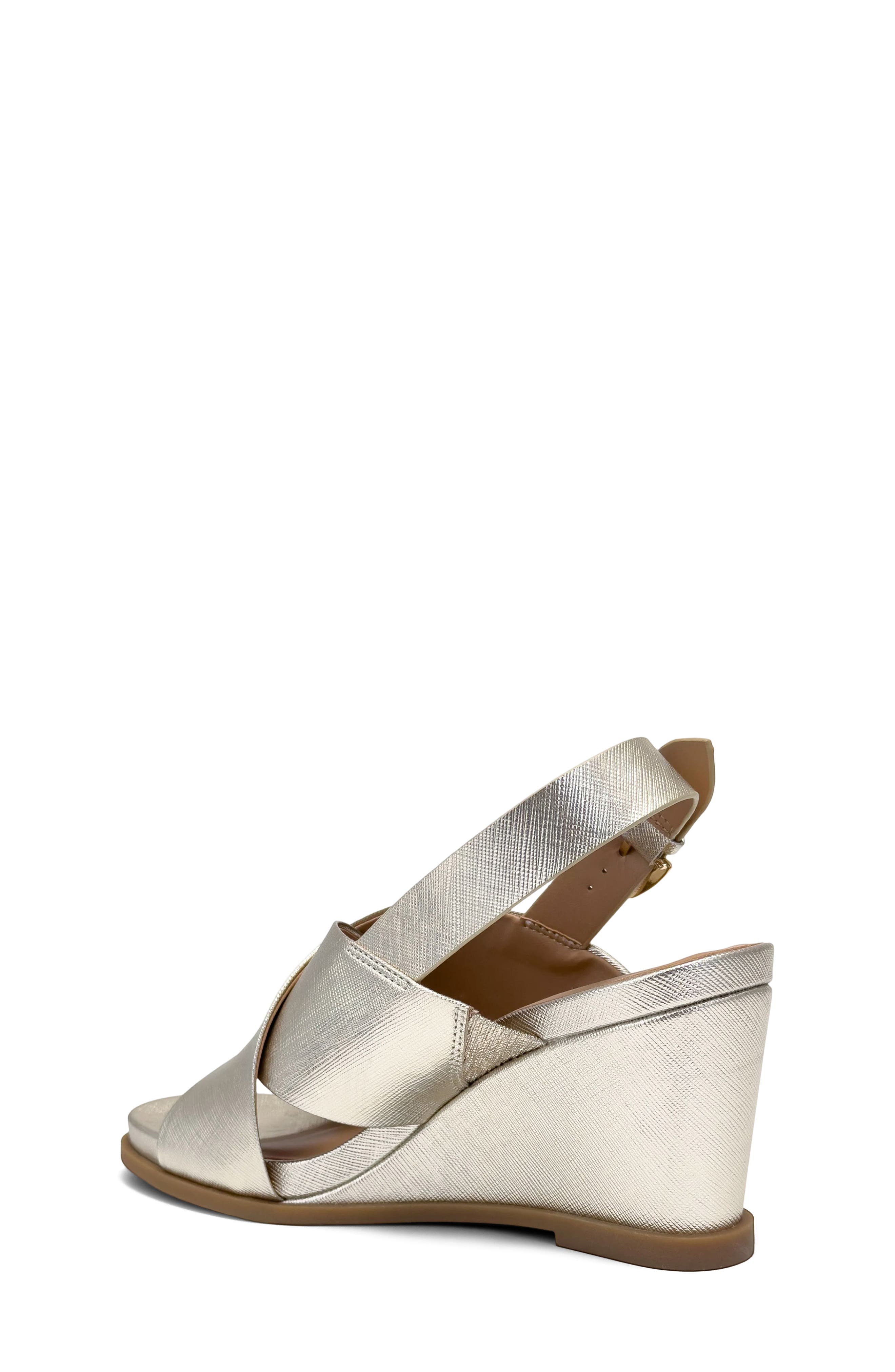 Aerosoles Dayonara Wedge Sandal, Alternate, color, Soft Gold
