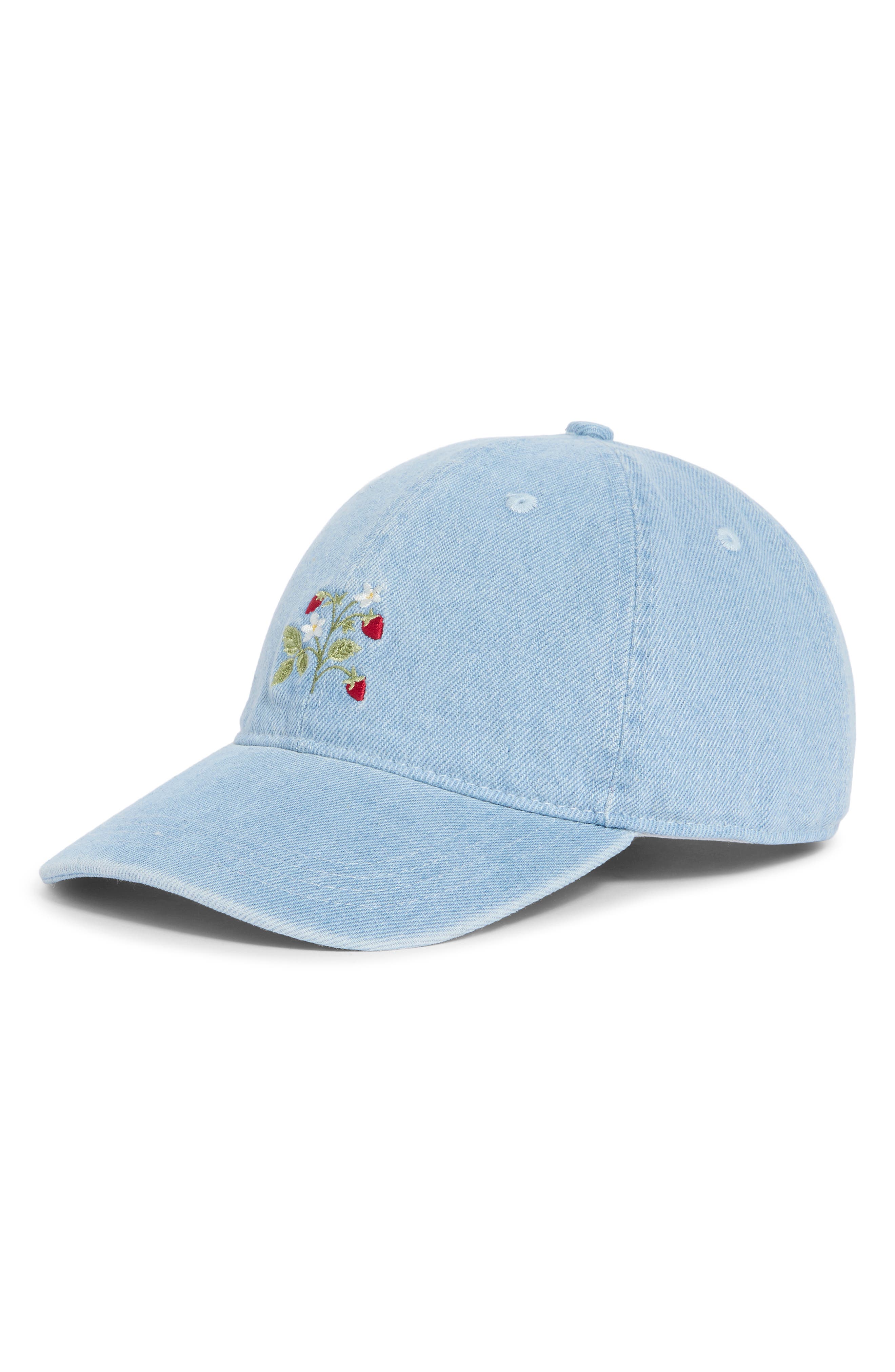 Strawberry Fields Embroidered Baseball Cap