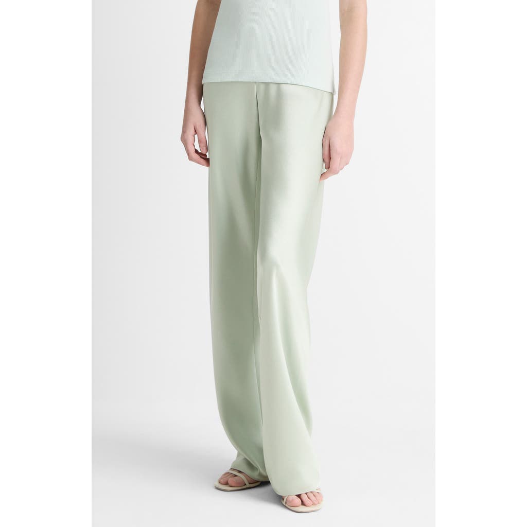 Vince Fluid High Waist Straight Leg Pants In Light Jade Water
