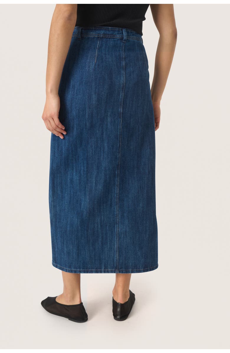 Soaked in Luxury Slzianna Maxi Length Denim Skirt, Alternate, color, Medium Blue Denim