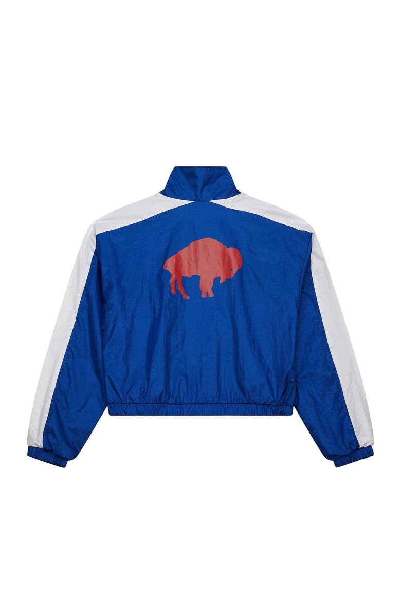 Women's Mitchell & Ness Royal Buffalo Bills Nylon Cropped Full-Zip Jacket, Alternate, color, Royal
