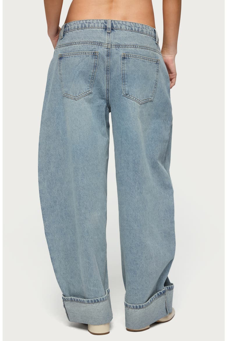 Kella Low Rise Baggy Wide Leg Jeans, Alternate, color, BLUE-VINTAGE-WASHED