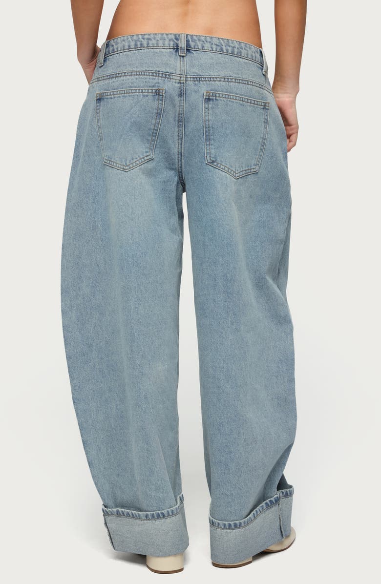 EDIKTED Kella Low Rise Baggy Wide Leg Jeans, Alternate, color, 