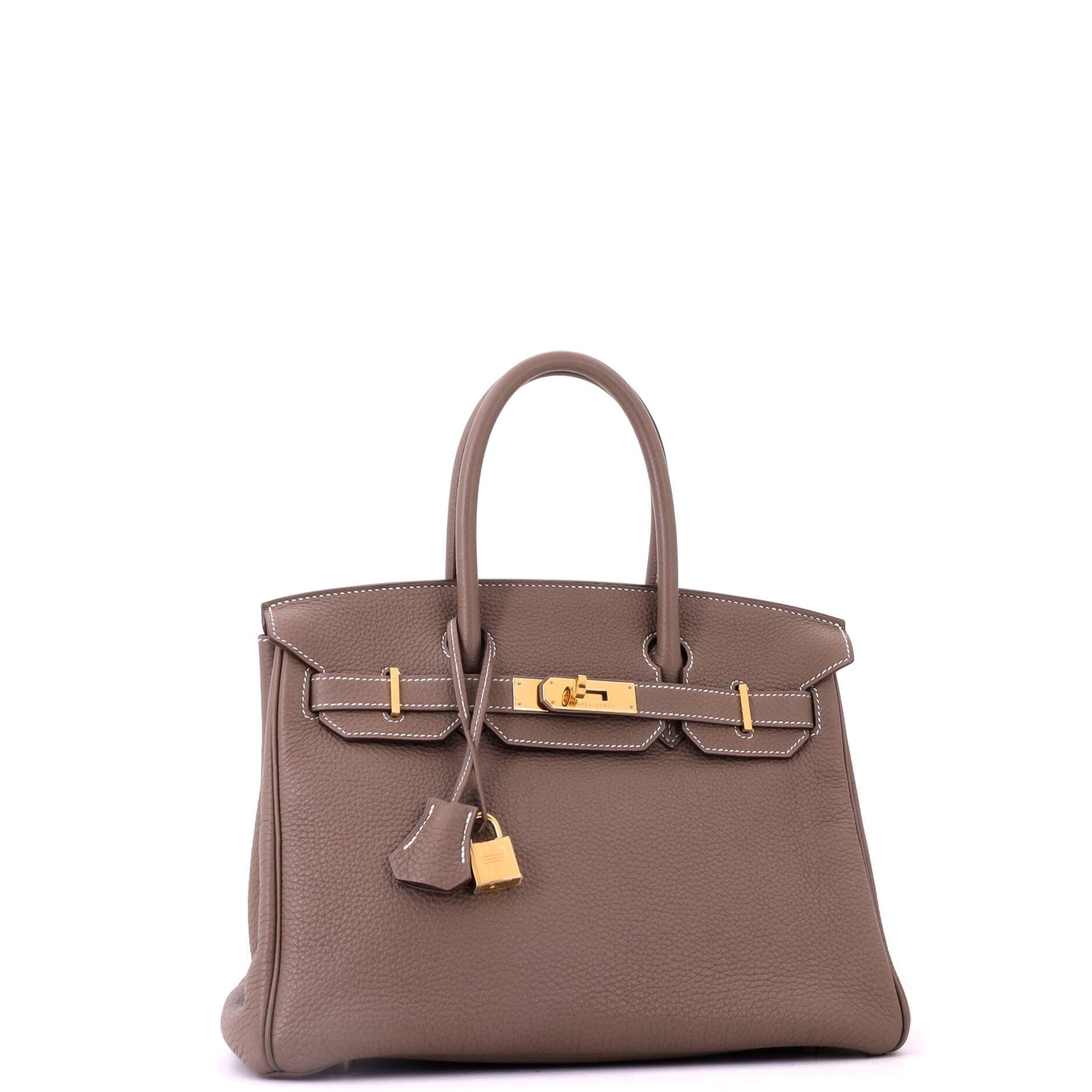 Pre-Owned Hermes Birkin Handbag Grey Togo with Gold Hardware 30, Alternate, color, Etoupe