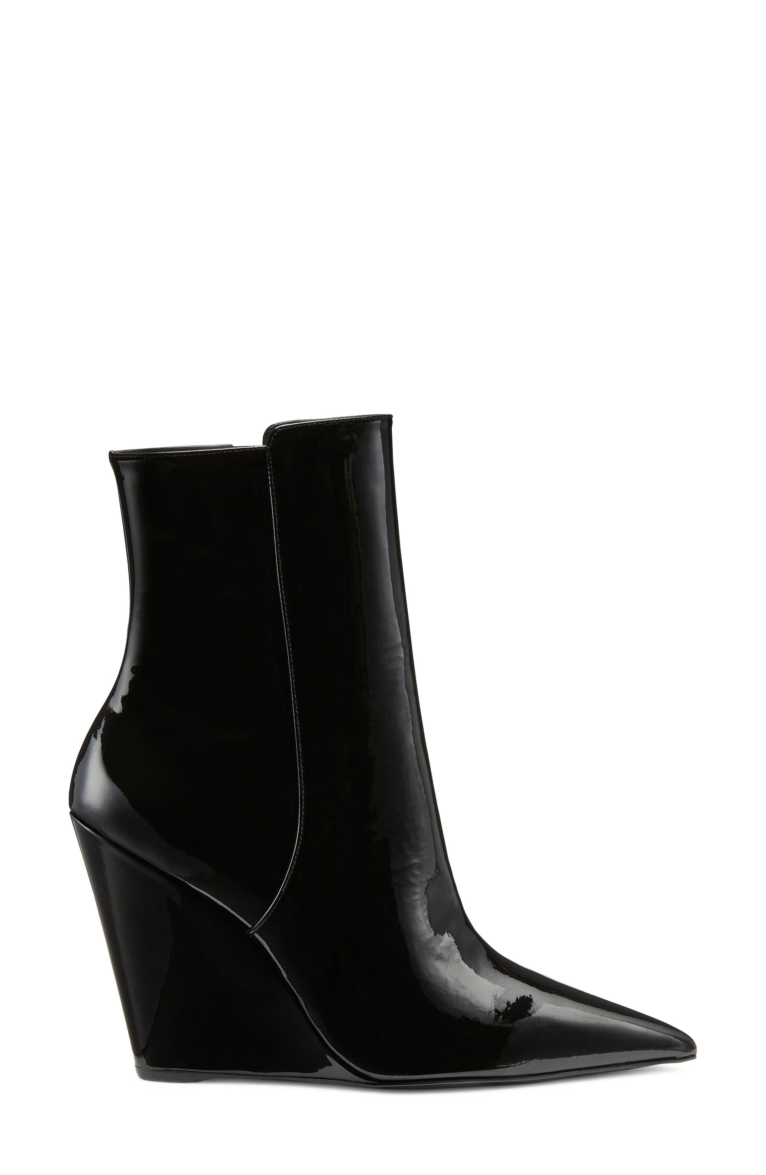 Stuart Wedge 100 Zip Bootie, Alternate, color, BLACK