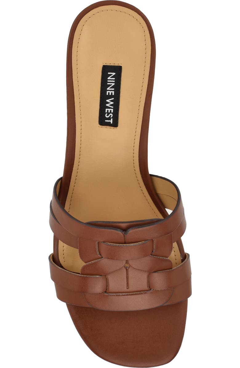 Nine West Gennie Slide Sandal, Alternate, color, Medium Brown