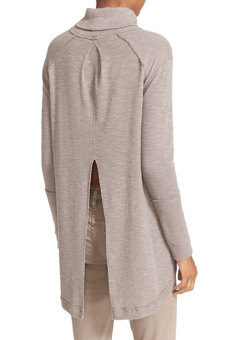 Split Back Turtleneck, Alternate, color, STONE
