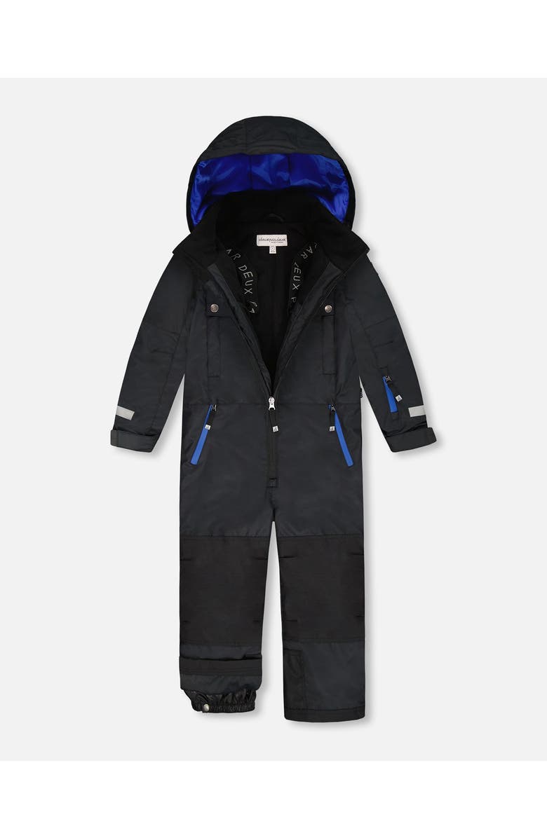 Deux par Deux Solid One-Piece Teknik Snowsuit, Alternate, color, Black