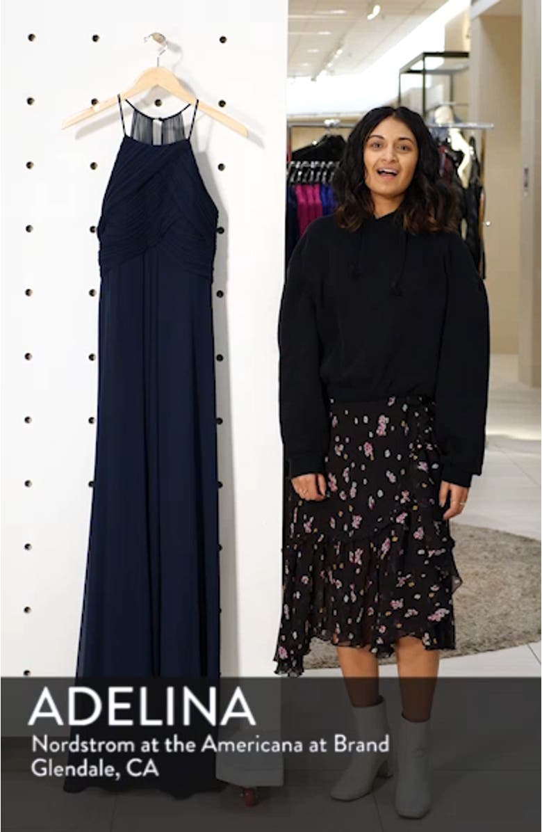 Halter Chiffon A-Line Gown, sales video thumbnail