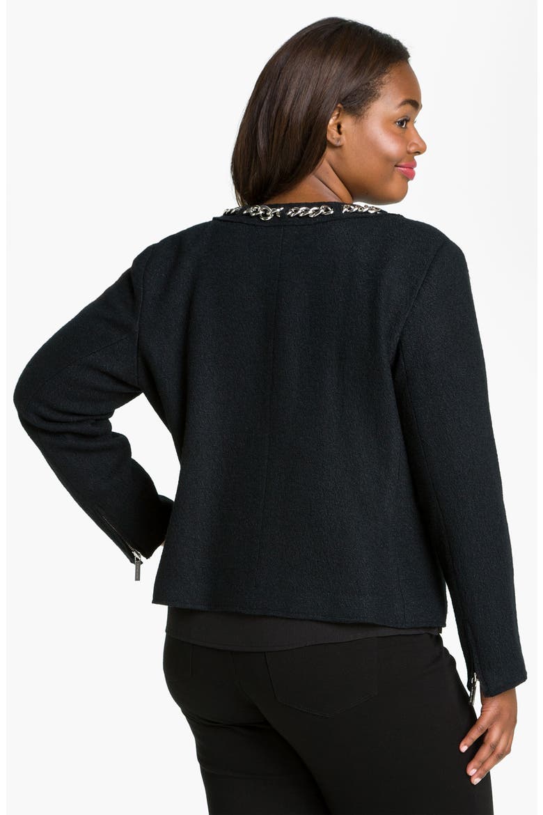 Chain Detail Jacket, Alternate, color, BLACK