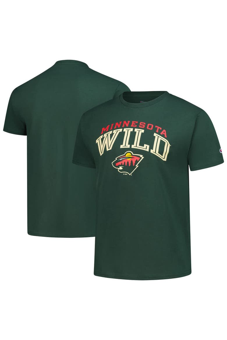 Champion Men's Champion Green Minnesota Wild Primary Logo T-Shirt (Men ...