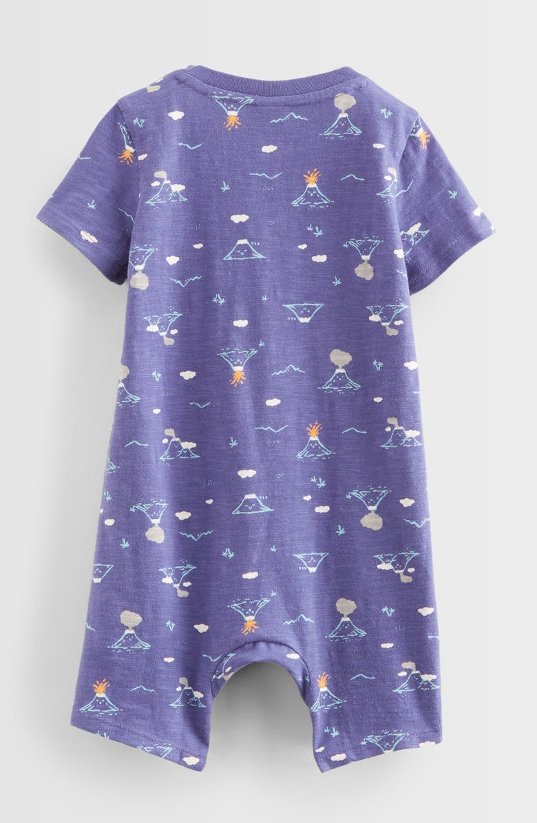 Tucker + Tate Henley Pocket Romper, Alternate, color, Navy Skipper Volcanoes