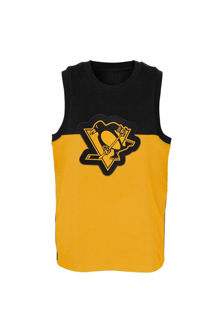 Youth Gold/Black Pittsburgh Penguins Revitalize Tank Top, Alternate, color, Gold