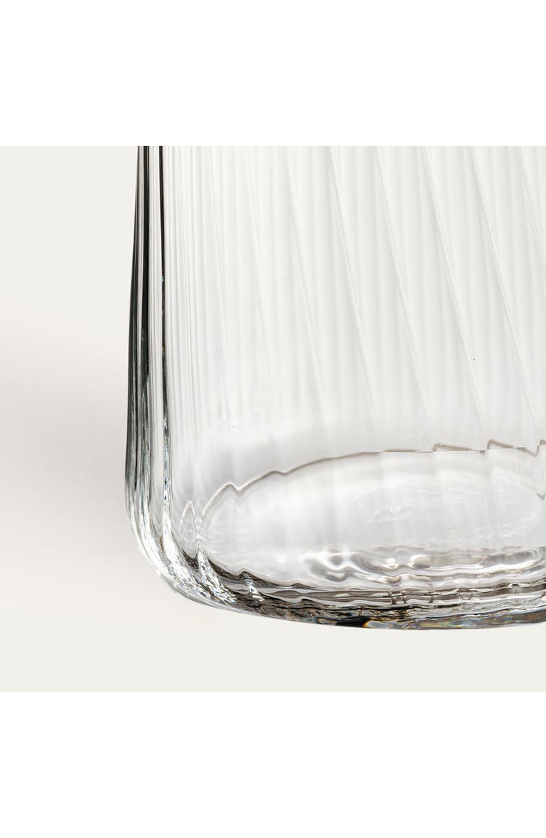 Zsa Zsa Zsu Poznan Optical Glass Soft Glass 18 Oz. Transparent Set Of 8, Alternate, color, Clear