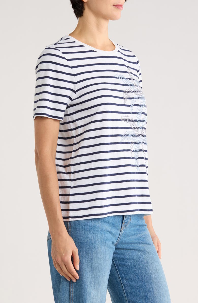 Tommy Bahama Indigo Palms Stripe Top, Alternate, color, White