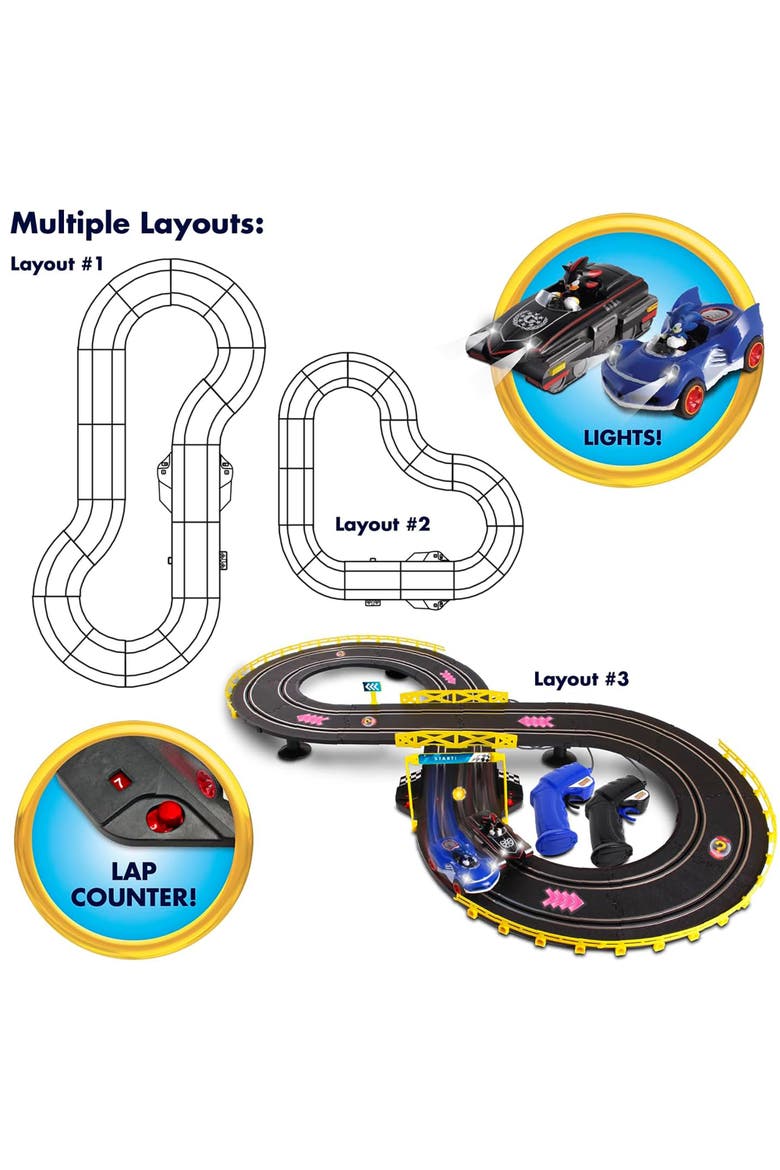 Sonic & Shadow RC Slot Car Race Set, Ages 5+, Alternate, color, Multicolored