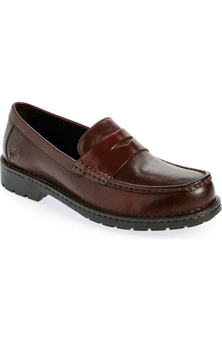 Børn Langley Penny Loafer, Main, color, Brown F/ G
