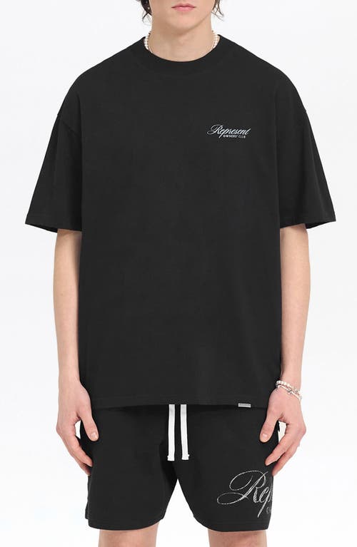 Represent Owners Club Script T-shirt In Black